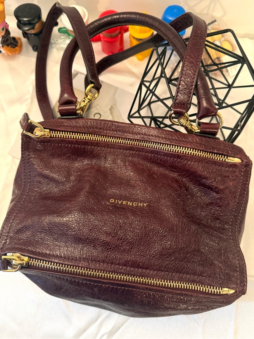 Rare Givenchy Medium Pandora - Purple Pepe Leather - Iconic & Edgy